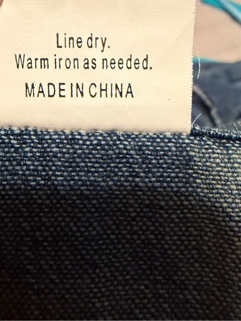Blue Denim Overall Curtain With Clasp 54.5” Wide x 65” Long 1 Panel